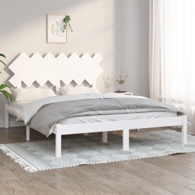 Weißer Massivholzbettrahmen 140x200 cm von vidaXL, Betten und Lattenroste - Ref: Foro24-3104869, Preis: 125,88 €, Rabatt: %