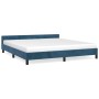 Estructura cama con cabecero terciopelo azul oscuro 180x200 cm de vidaXL, Camas y somieres - Ref: Foro24-347589, Precio: 122,...