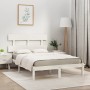 Estructura de cama madera maciza blanco Supe King 180x200 cm de vidaXL, Camas y somieres - Ref: Foro24-3104689, Precio: 135,3...