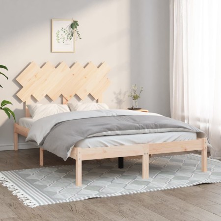 Solid wood bed frame 120x200 cm by vidaXL, Beds and slatted bases - Ref: Foro24-3104863, Price: 103,67 €, Discount: %