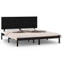 Estructura de cama de madera maciza de pino negro 160x200 cm de vidaXL, Camas y somieres - Ref: Foro24-3104817, Precio: 175,7...