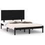 Estructura de cama madera maciza negra 120x190 cm de vidaXL, Camas y somieres - Ref: Foro24-3104777, Precio: 155,53 €, Descue...