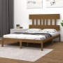 Estructura de cama madera maciza marrón miel 140x190 cm de vidaXL, Camas y somieres - Ref: Foro24-3104721, Precio: 150,23 €, ...