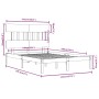 Estructura de cama madera maciza marrón miel 140x190 cm de vidaXL, Camas y somieres - Ref: Foro24-3104721, Precio: 150,23 €, ...