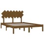 Estructura de cama madera maciza marrón miel 140x200 cm de vidaXL, Camas y somieres - Ref: Foro24-3104871, Precio: 138,99 €, ...