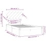 Estructura de cama de madera maciza gris 100x200 cm de vidaXL, Camas y somieres - Ref: Foro24-3104860, Precio: 98,24 €, Descu...