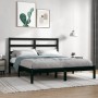 Estructura de cama madera maciza de pino negro 120x200 cm de vidaXL, Camas y somieres - Ref: Foro24-3104932, Precio: 144,81 €...