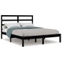 Estructura de cama madera maciza de pino negro 120x200 cm de vidaXL, Camas y somieres - Ref: Foro24-3104932, Precio: 144,81 €...