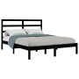 Estructura de cama madera maciza de pino negro 120x200 cm de vidaXL, Camas y somieres - Ref: Foro24-3104932, Precio: 144,81 €...