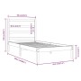 Estructura de cama madera maciza de pino 90x200 cm de vidaXL, Camas y somieres - Ref: Foro24-3104918, Precio: 77,99 €, Descue...