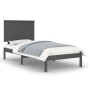 Estructura de cama madera maciza de pino gris 90x200 cm de vidaXL, Camas y somieres - Ref: Foro24-3104790, Precio: 104,27 €, ...