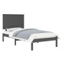 Estructura de cama madera maciza de pino gris 90x200 cm de vidaXL, Camas y somieres - Ref: Foro24-3104790, Precio: 104,27 €, ...