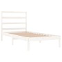 Estructura de cama madera maciza de pino blanca 90x200 cm de vidaXL, Camas y somieres - Ref: Foro24-3104919, Precio: 82,68 €,...