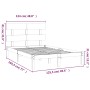 Doppelbettgestell aus massivem Holz in Honigbraun, 120 x 190 cm von vidaXL, Betten und Lattenroste - Ref: Foro24-3104646, Pre...