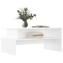 Glossy white engineered wood coffee table 90x55x42.5 cm by vidaXL, Coffee table - Ref: Foro24-834282, Price: 56,59 €, Discoun...