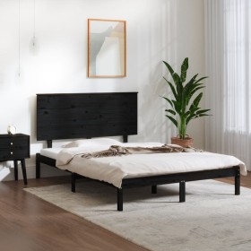 Solid black pine wood bed frame 140x200 cm by vidaXL, Beds and slatted bases - Ref: Foro24-3104807, Price: 163,40 €, Discount: %