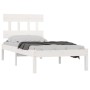 Solid white pine wood bed frame 90x200 cm by vidaXL, Beds and slatted bases - Ref: Foro24-3104724, Price: 84,59 €, Discount: %