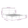 Estructura de cama madera maciza negro super king 180x200 cm de vidaXL, Camas y somieres - Ref: Foro24-3104822, Precio: 219,9...