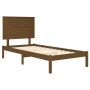 Estructura de cama madera maciza pino marrón miel 100x200 cm de vidaXL, Camas y somieres - Ref: Foro24-3104796, Precio: 118,9...