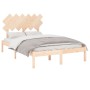 Estructura de cama doble pequeña de madera maciza 120x190 cm de vidaXL, Camas y somieres - Ref: Foro24-3104838, Precio: 104,1...