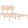 Estructura de cama doble pequeña de madera maciza 120x190 cm de vidaXL, Camas y somieres - Ref: Foro24-3104838, Precio: 104,1...