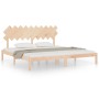 Estructura de cama de madera maciza 200x200 cm de vidaXL, Camas y somieres - Ref: Foro24-3104888, Precio: 128,77 €, Descuento: %