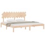 Estructura de cama de madera maciza 200x200 cm de vidaXL, Camas y somieres - Ref: Foro24-3104888, Precio: 128,77 €, Descuento: %