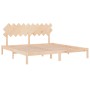 Estructura de cama de madera maciza 200x200 cm de vidaXL, Camas y somieres - Ref: Foro24-3104888, Precio: 128,77 €, Descuento: %