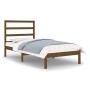 Estructura de cama madera maciza marrón miel 75x190 cm de vidaXL, Camas y somieres - Ref: Foro24-3104896, Precio: 87,27 €, De...