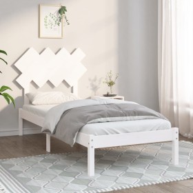 White solid wood bed frame 90x190 cm by vidaXL, Beds and slatted bases - Ref: Foro24-3104854, Price: 85,99 €, Discount: %