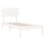 Estructura de cama de madera maciza blanca 90x190 cm de vidaXL, Camas y somieres - Ref: Foro24-3104854, Precio: 86,31 €, Desc...