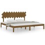 Estructura de cama madera maciza de pino marrón miel 200x200 cm de vidaXL, Camas y somieres - Ref: Foro24-3104891, Precio: 15...