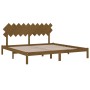 Estructura de cama madera maciza de pino marrón miel 200x200 cm de vidaXL, Camas y somieres - Ref: Foro24-3104891, Precio: 15...