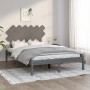 Estructura de cama de madera maciza gris 120x200 cm de vidaXL, Camas y somieres - Ref: Foro24-3104865, Precio: 122,21 €, Desc...