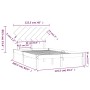 Estructura de cama de madera maciza gris 120x200 cm de vidaXL, Camas y somieres - Ref: Foro24-3104865, Precio: 122,21 €, Desc...