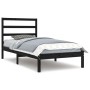 Estructura de cama madera maciza de pino negra 100x200 cm de vidaXL, Camas y somieres - Ref: Foro24-3104927, Precio: 111,91 €...