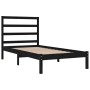 Estructura de cama madera maciza de pino negra 100x200 cm de vidaXL, Camas y somieres - Ref: Foro24-3104927, Precio: 111,91 €...