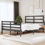 Solid gray pine wood bed frame 140x190 cm by vidaXL, Beds and slatted bases - Ref: Foro24-3104988, Price: 151,71 €, Discount: %