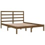 Estructura de cama madera maciza de pino marrón miel 120x200 cm de vidaXL, Camas y somieres - Ref: Foro24-3104931, Precio: 12...