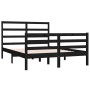 Estructura de cama de madera maciza pino negro 150x200 cm de vidaXL, Camas y somieres - Ref: Foro24-3105015, Precio: 146,53 €...