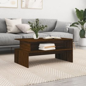 Mesa de centro madera de ingeniería marrón roble 90x55x42,5 cm de vidaXL, Mesas de centro - Ref: Foro24-834285, Precio: 51,99...