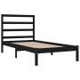 Estructura de cama individual madera maciza negra 90x190 cm de vidaXL, Camas y somieres - Ref: Foro24-3104902, Precio: 119,03...