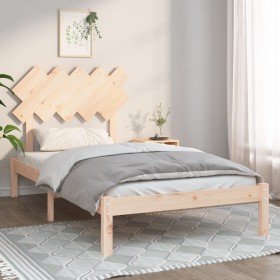 Solid wood bed frame 100x200 cm by vidaXL, Beds and slatted bases - Ref: Foro24-3104858, Price: 86,99 €, Discount: %