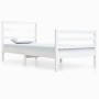 Solid white pine wood bed frame 90x200 cm by vidaXL, Beds and slatted bases - Ref: Foro24-3104992, Price: 96,78 €, Discount: %