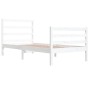 Solid white pine wood bed frame 90x200 cm by vidaXL, Beds and slatted bases - Ref: Foro24-3104992, Price: 96,78 €, Discount: %