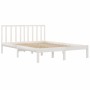 Estructura de cama madera maciza de pino blanco 200x200 cm de vidaXL, Camas y somieres - Ref: Foro24-3105092, Precio: 135,47 ...