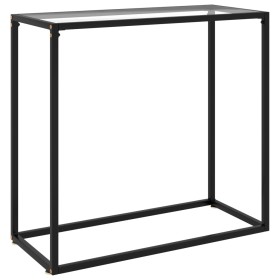 Transparent tempered glass console table 80x35x75 cm by vidaXL, Side tables - Ref: Foro24-322807, Price: 53,60 €, Discount: %