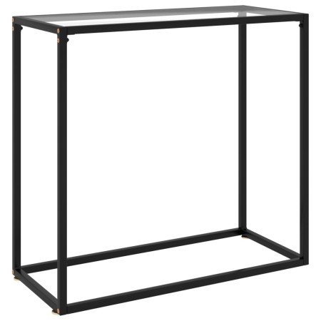 Transparent tempered glass console table 80x35x75 cm by vidaXL, Side tables - Ref: Foro24-322807, Price: 53,55 €, Discount: %