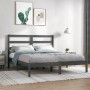 Solid gray pine wood bed frame 160x200 cm by vidaXL, Beds and slatted bases - Ref: Foro24-3104945, Price: 149,99 €, Discount: %