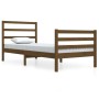 Honey brown pine solid wood bed frame 90x200 cm by vidaXL, Beds and slatted bases - Ref: Foro24-3104994, Price: 113,05 €, Dis...